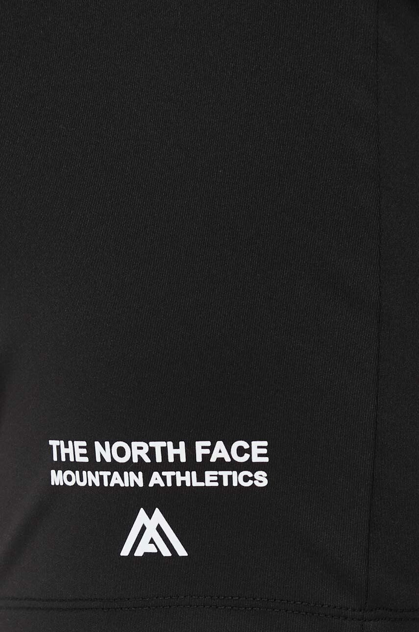 The North Face Športové krátke nohavice Mountain Athletics dámske čierna farba s potlačou vysoký pás - Pepit.sk