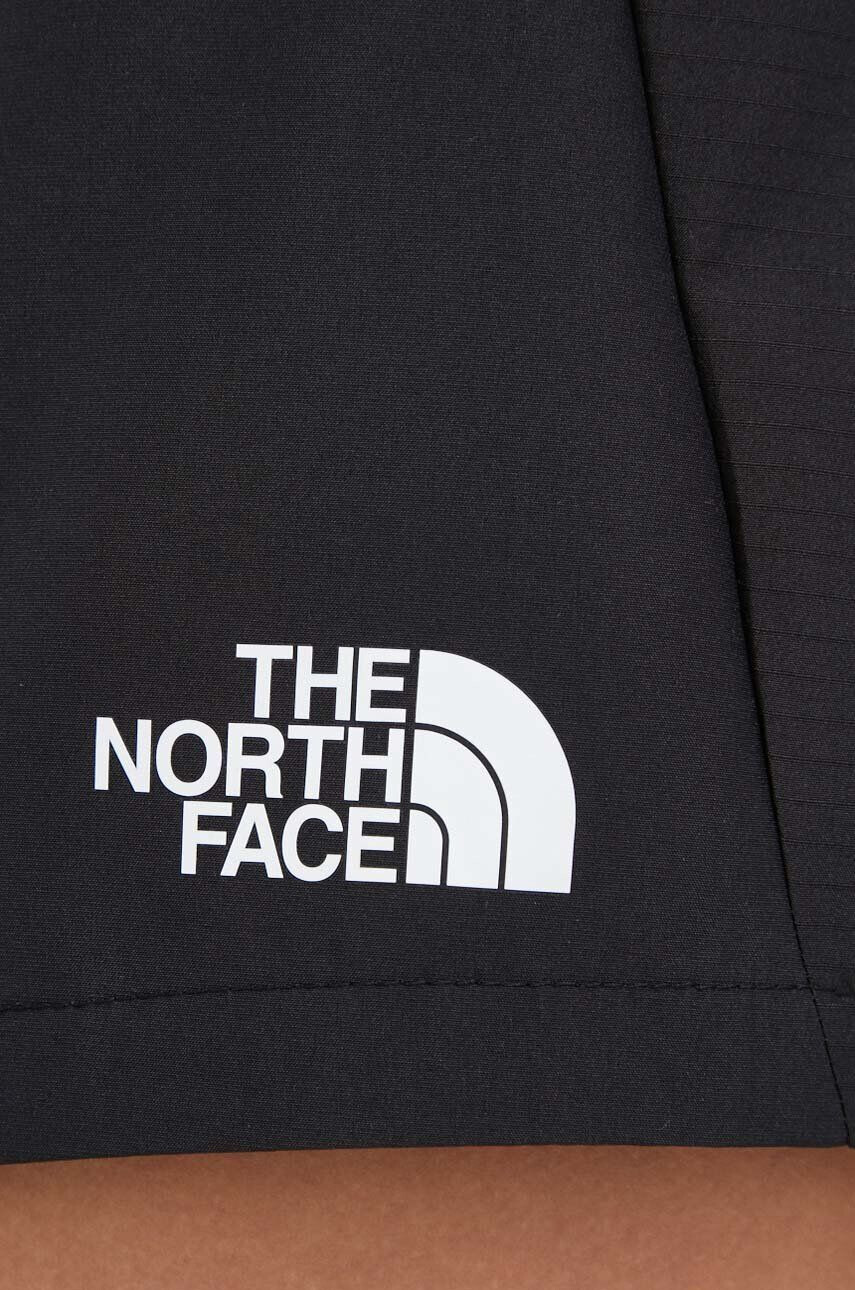 The North Face Športové krátke nohavice Mountain Athletics dámske čierna farba jednofarebné stredne vysoký pás - Pepit.sk