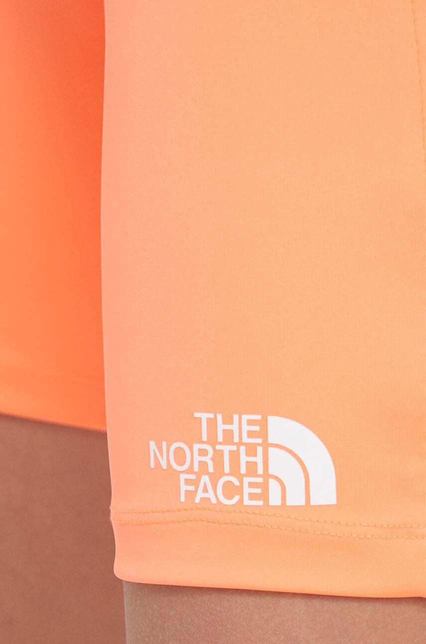 The North Face Tréningové šortky oranžová farba jednofarebné stredne vysoký pás - Pepit.sk