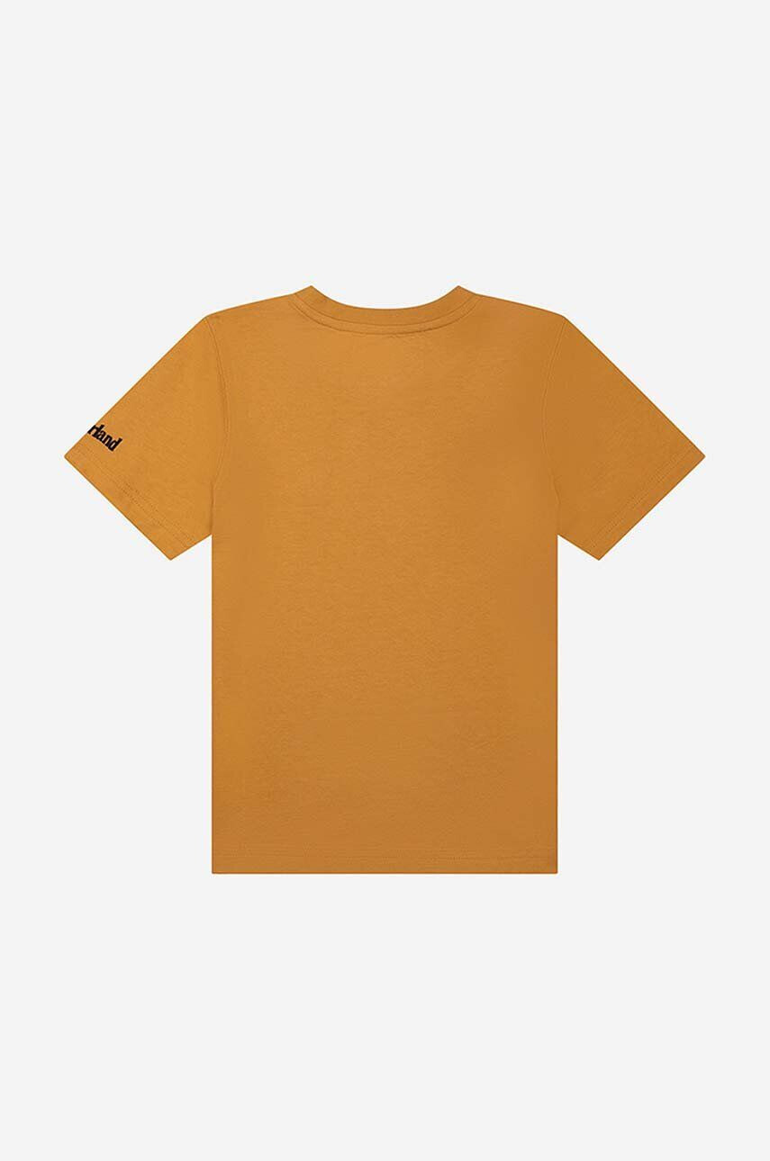 Timberland Detské bavlnené tričko Short Sleeves Tee-shirt oranžová farba jednofarebné - Pepit.sk