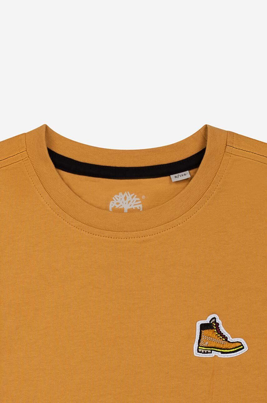 Timberland Detské bavlnené tričko Short Sleeves Tee-shirt oranžová farba jednofarebné - Pepit.sk