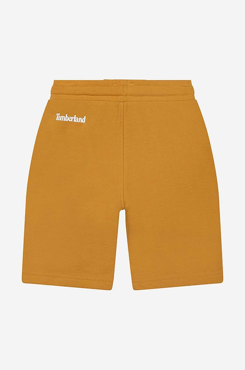 Timberland Detské krátke nohavice Bermuda Shorts žltá farba jednofarebné nastaviteľný pás - Pepit.sk