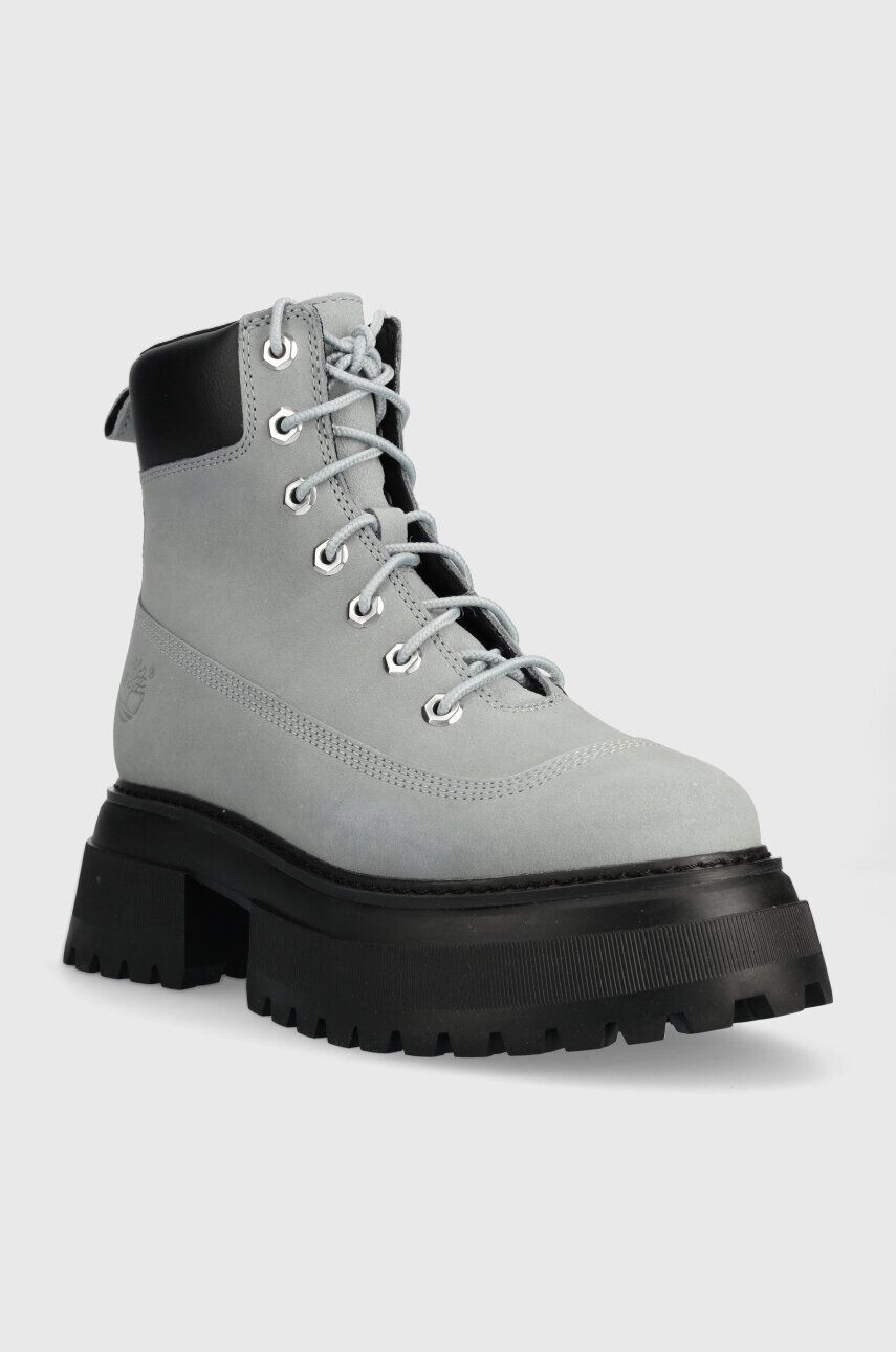 Timberland Workery Sky 6In LaceUp dámske šedá farba na platforme jemne zateplené TB0A42AWEA31 - Pepit.sk