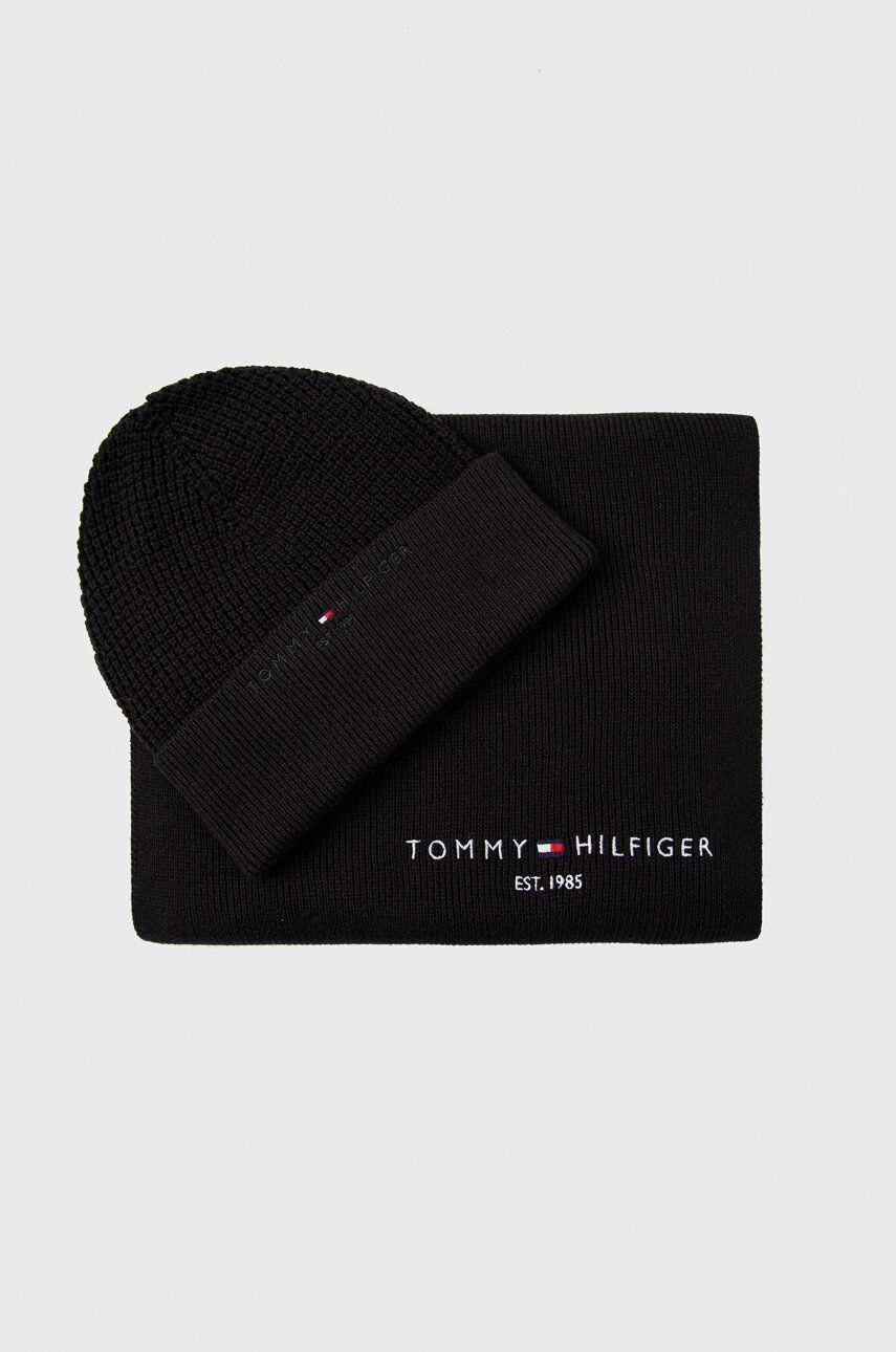 Tommy Hilfiger Bavlnená čiapka a šál - Pepit.sk