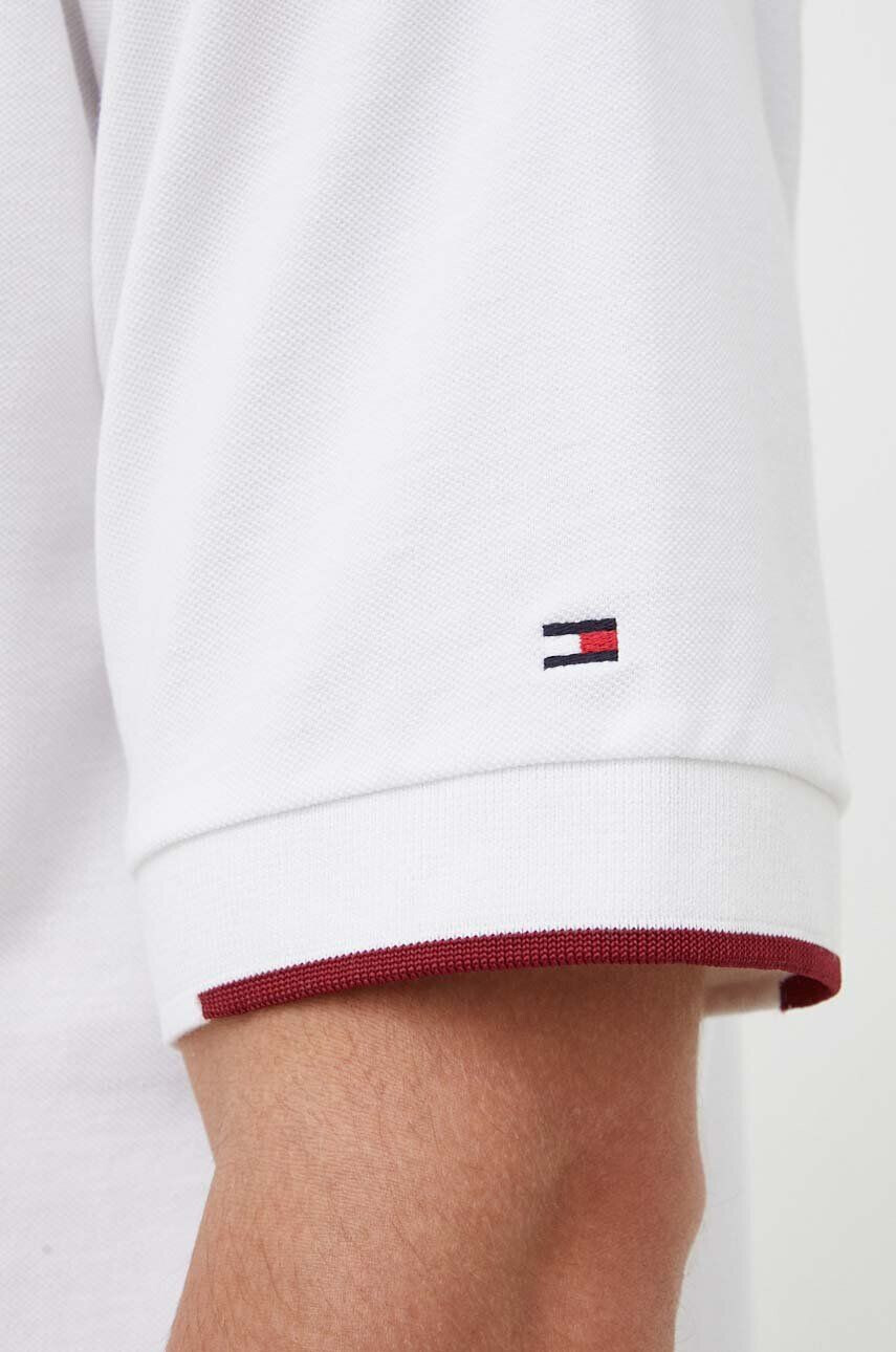 Tommy Hilfiger Bavlnené polo tričko biela farba s nášivkou - Pepit.sk