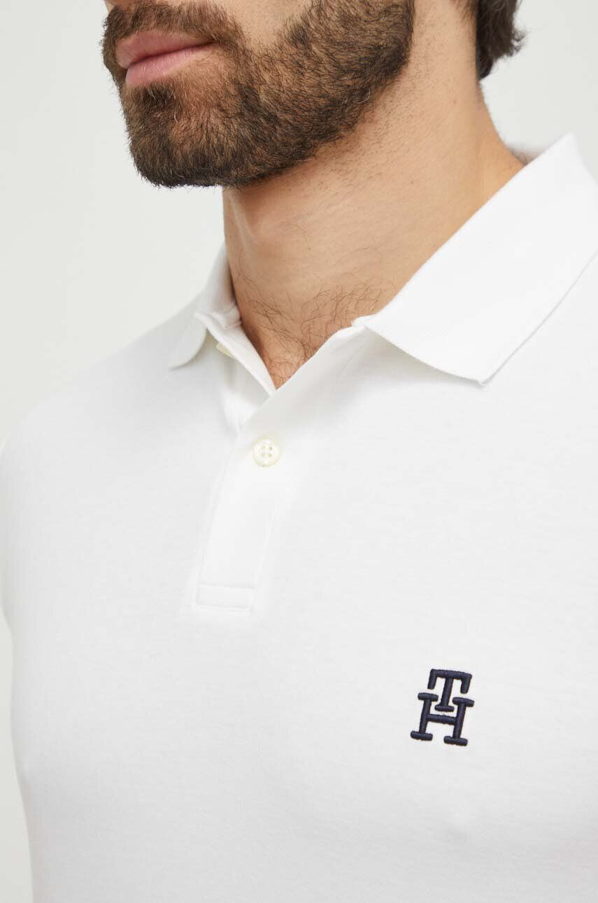 Tommy Hilfiger Bavlnené polo tričko béžová farba jednofarebný - Pepit.sk