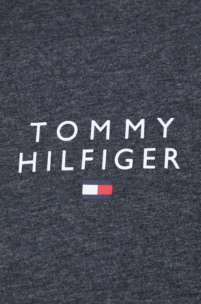 Tommy Hilfiger Bavlnené tričko šedá farba melanžový - Pepit.sk