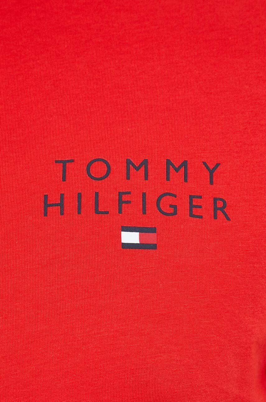 Tommy Hilfiger Bavlnené tričko oranžová farba melanžový - Pepit.sk