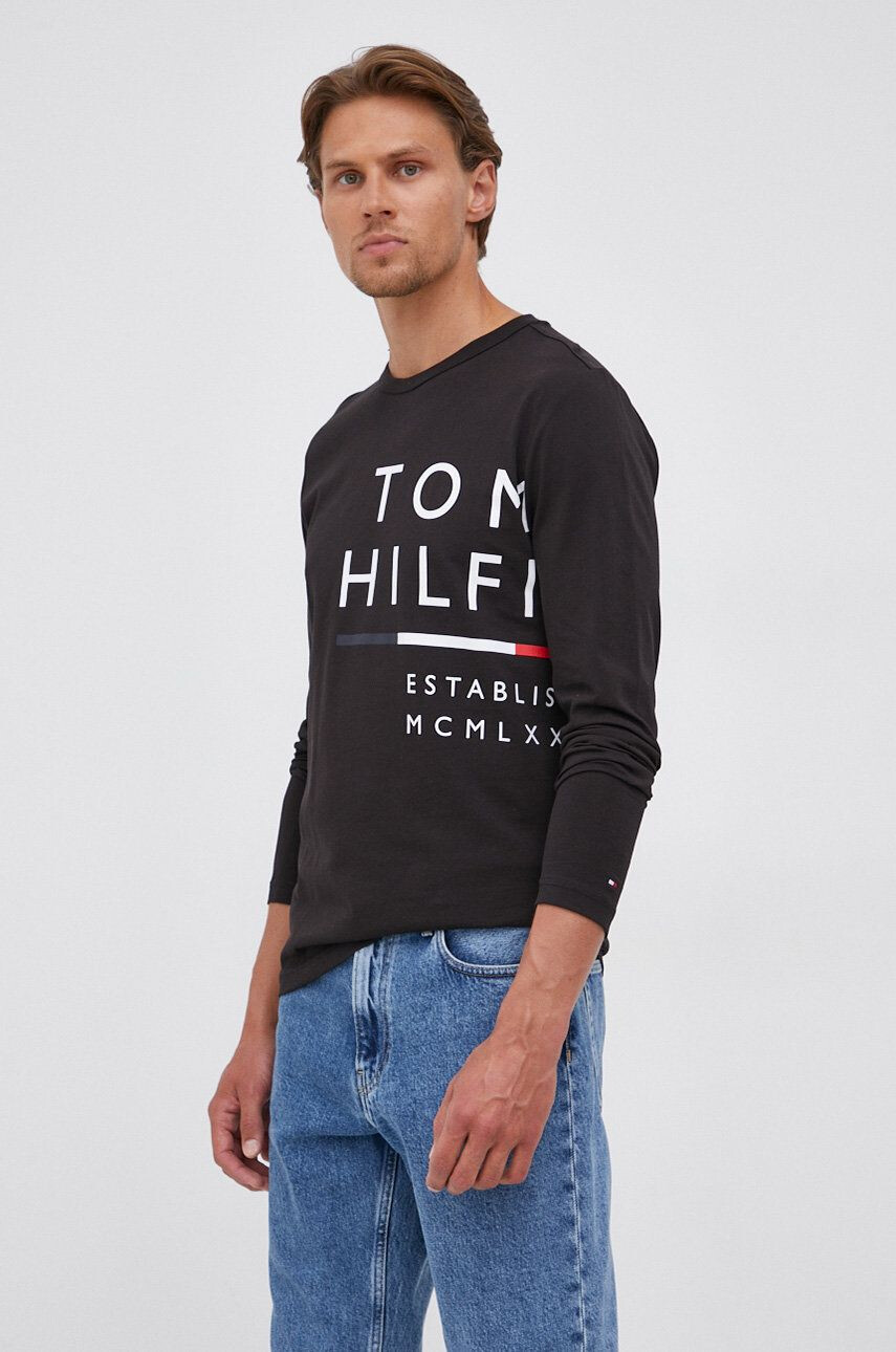 Tommy Hilfiger Bavlnené tričko s dlhým rukávom - Pepit.sk