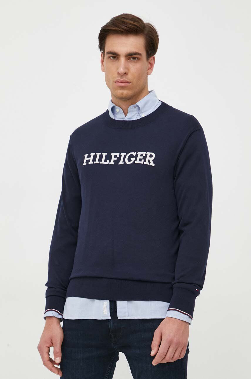 Tommy Hilfiger Bavlnený sveter béžová farba s rolákom - Pepit.sk