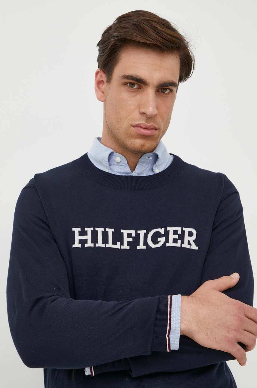 Tommy Hilfiger Bavlnený sveter béžová farba s rolákom - Pepit.sk