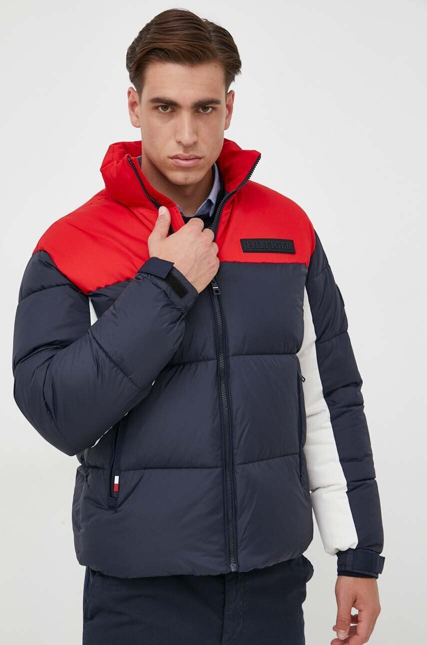 Tommy Hilfiger Bunda dámska tmavomodrá farba prechodná - Pepit.sk