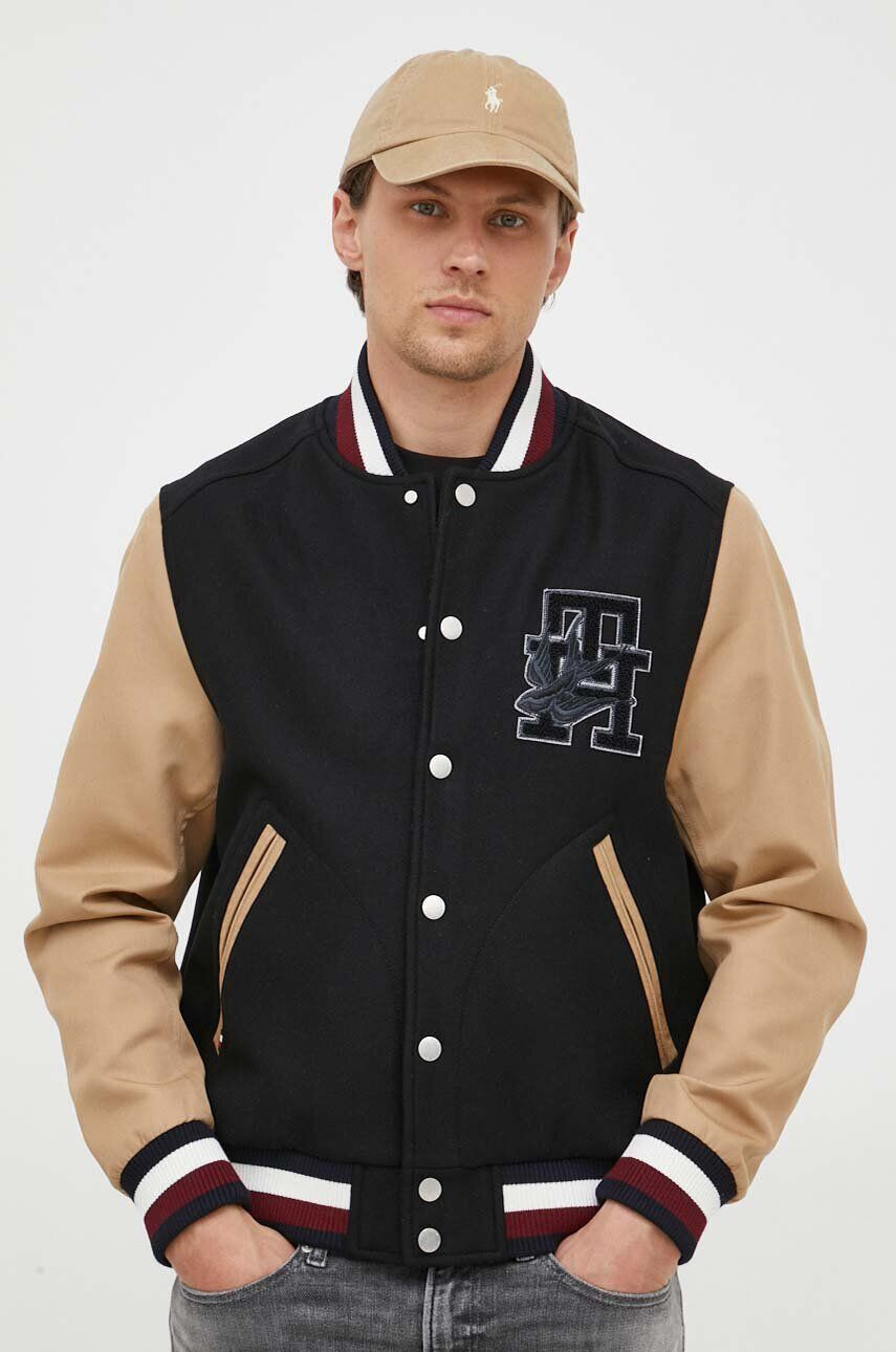 Tommy Hilfiger Bunda x Shawn Mendes pánsky čierna farba prechodná - Pepit.sk