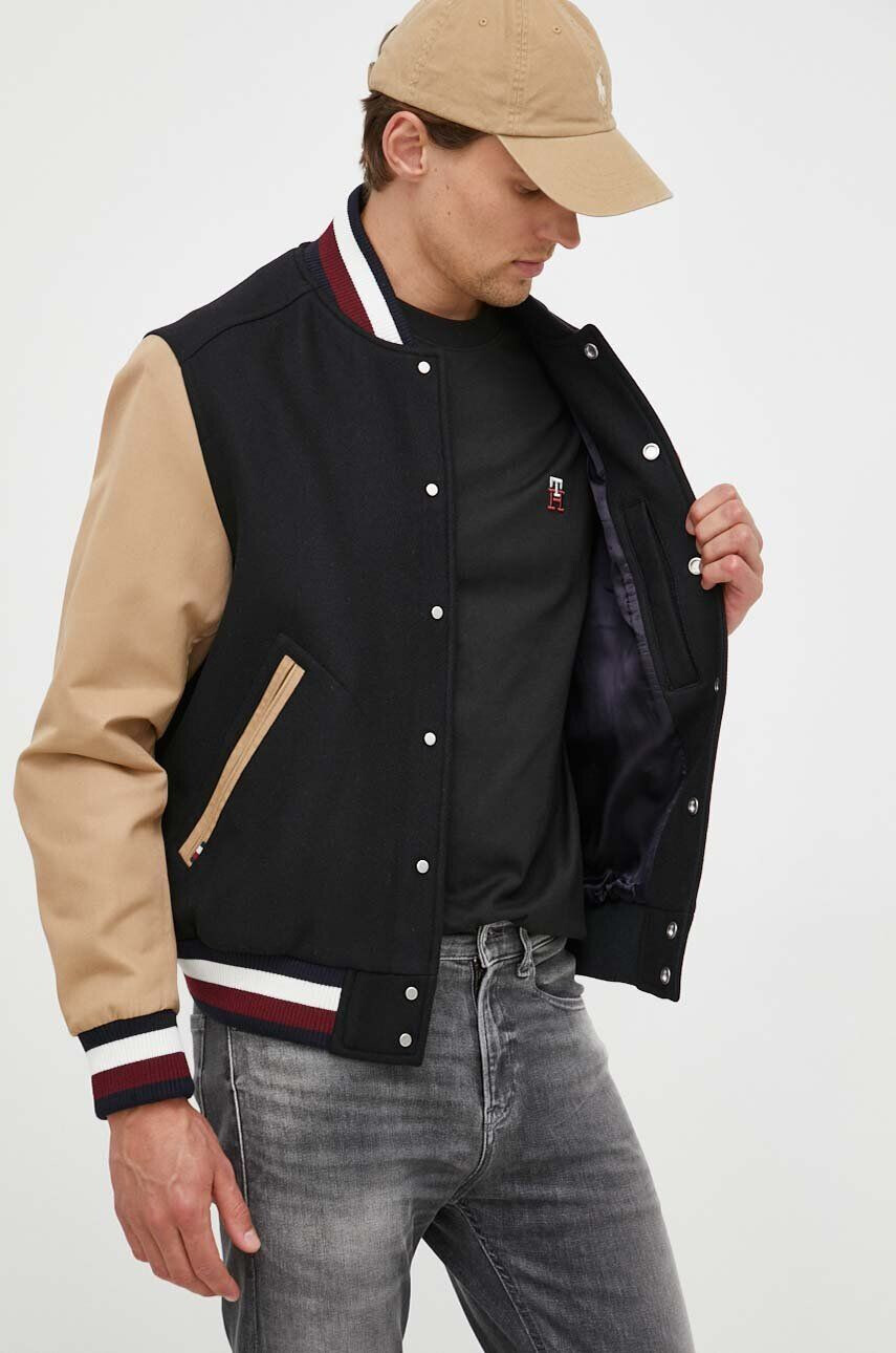 Tommy Hilfiger Bunda x Shawn Mendes pánsky čierna farba prechodná - Pepit.sk