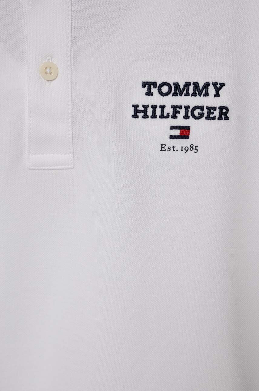 Tommy Hilfiger Detská bavlenná polokošeľa biela farba s nášivkou - Pepit.sk