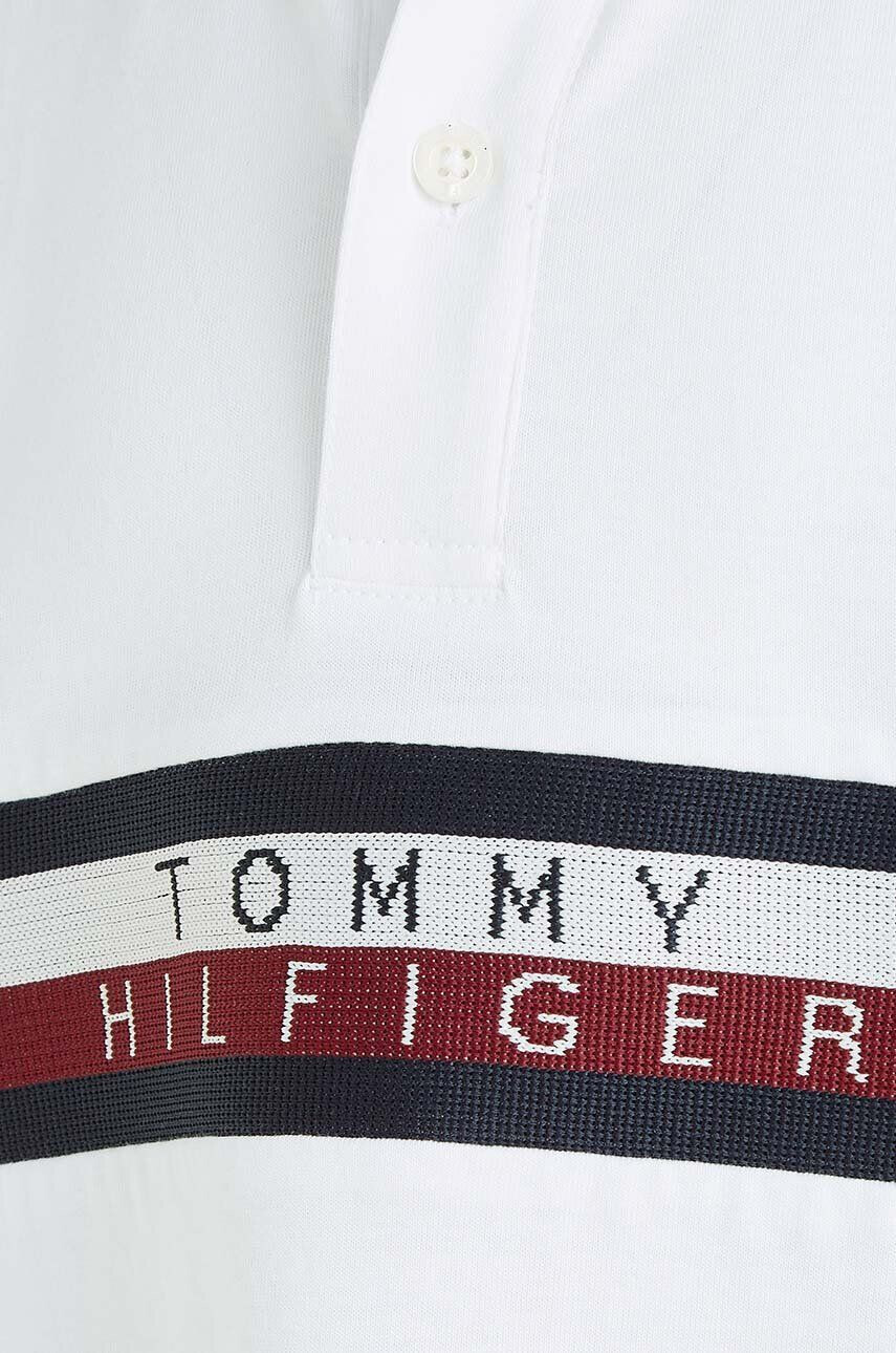 Tommy Hilfiger Detská bavlenná polokošeľa biela farba s nášivkou - Pepit.sk