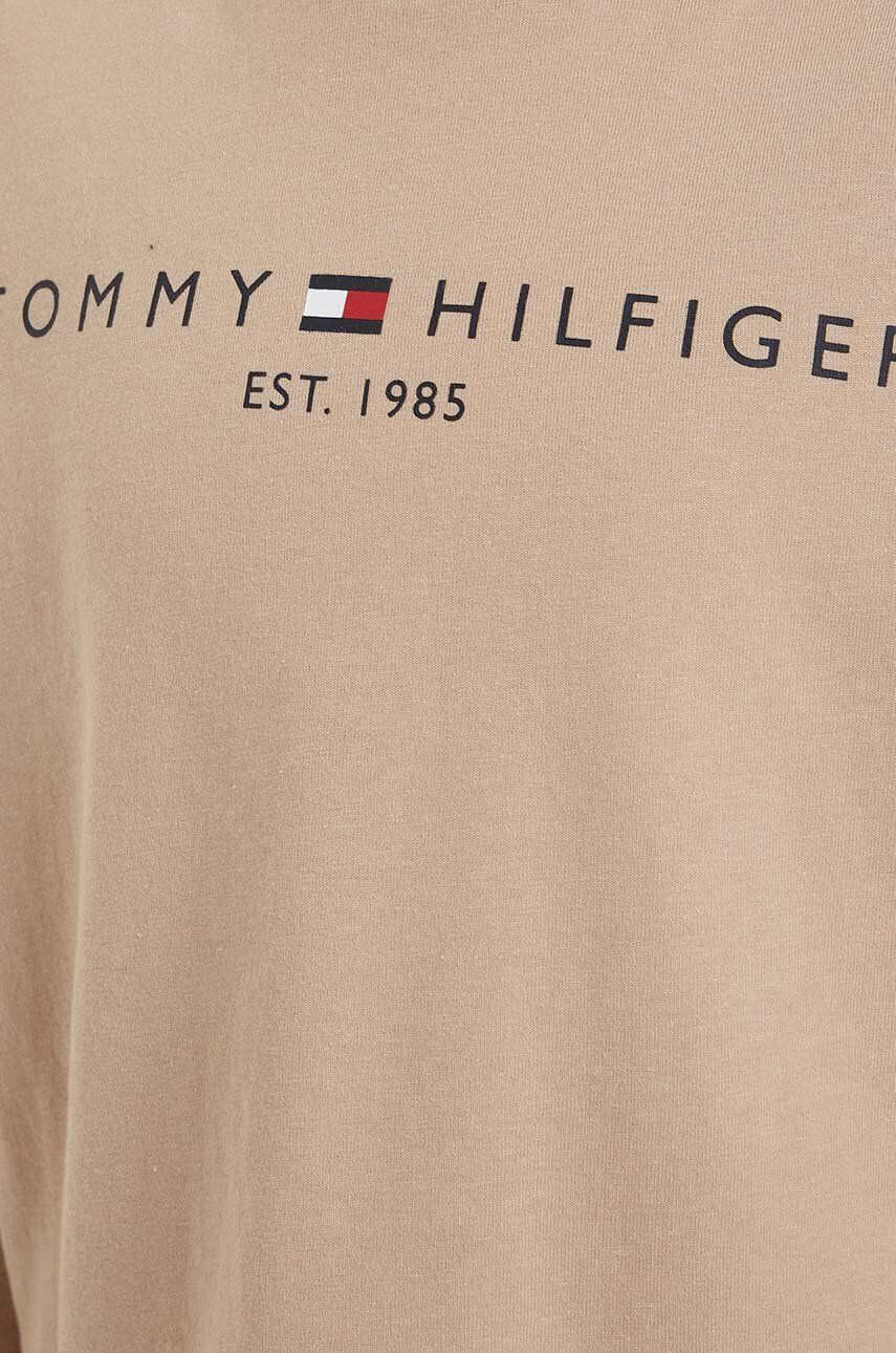 Tommy Hilfiger Detská bavlnená košeľa s dlhým rukávom béžová farba - Pepit.sk