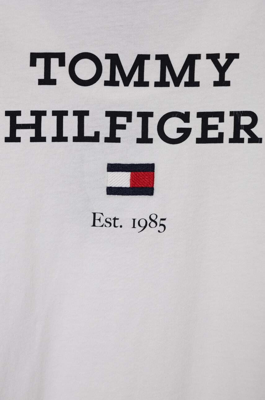 Tommy Hilfiger Detská bavlnená košeľa s dlhým rukávom biela farba s nášivkou - Pepit.sk