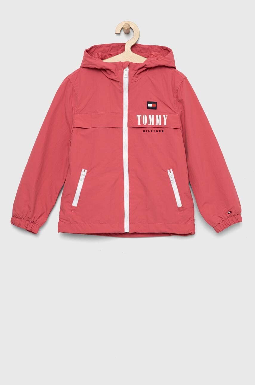 Tommy Hilfiger Detská bunda béžová farba - Pepit.sk