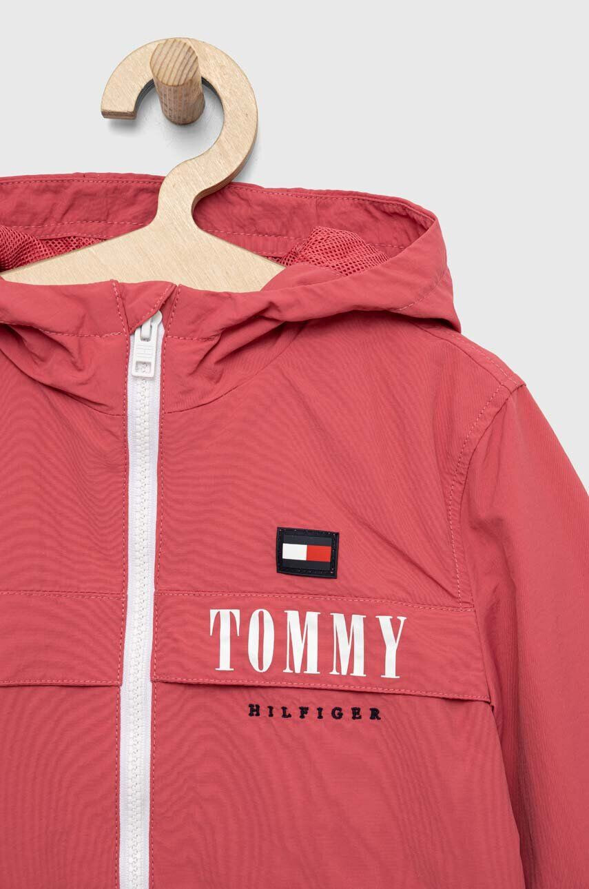 Tommy Hilfiger Detská bunda béžová farba - Pepit.sk