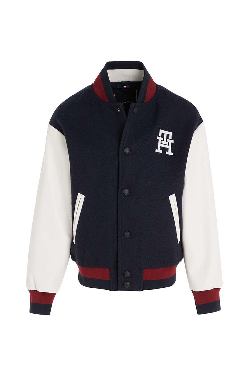 Tommy Hilfiger Detská bunda bomber s prímesou vlny - Pepit.sk