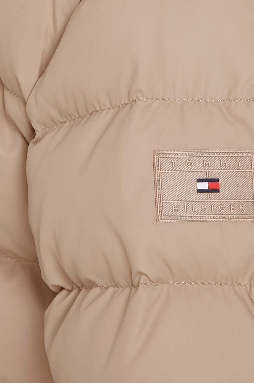 Tommy Hilfiger Detská páperová bunda béžová farba - Pepit.sk