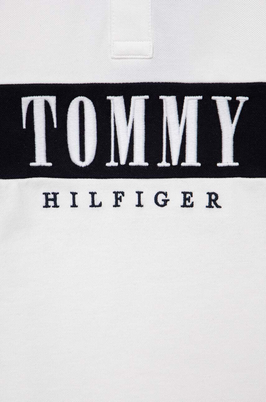 Tommy Hilfiger Detské polo tričko biela farba s nášivkou - Pepit.sk