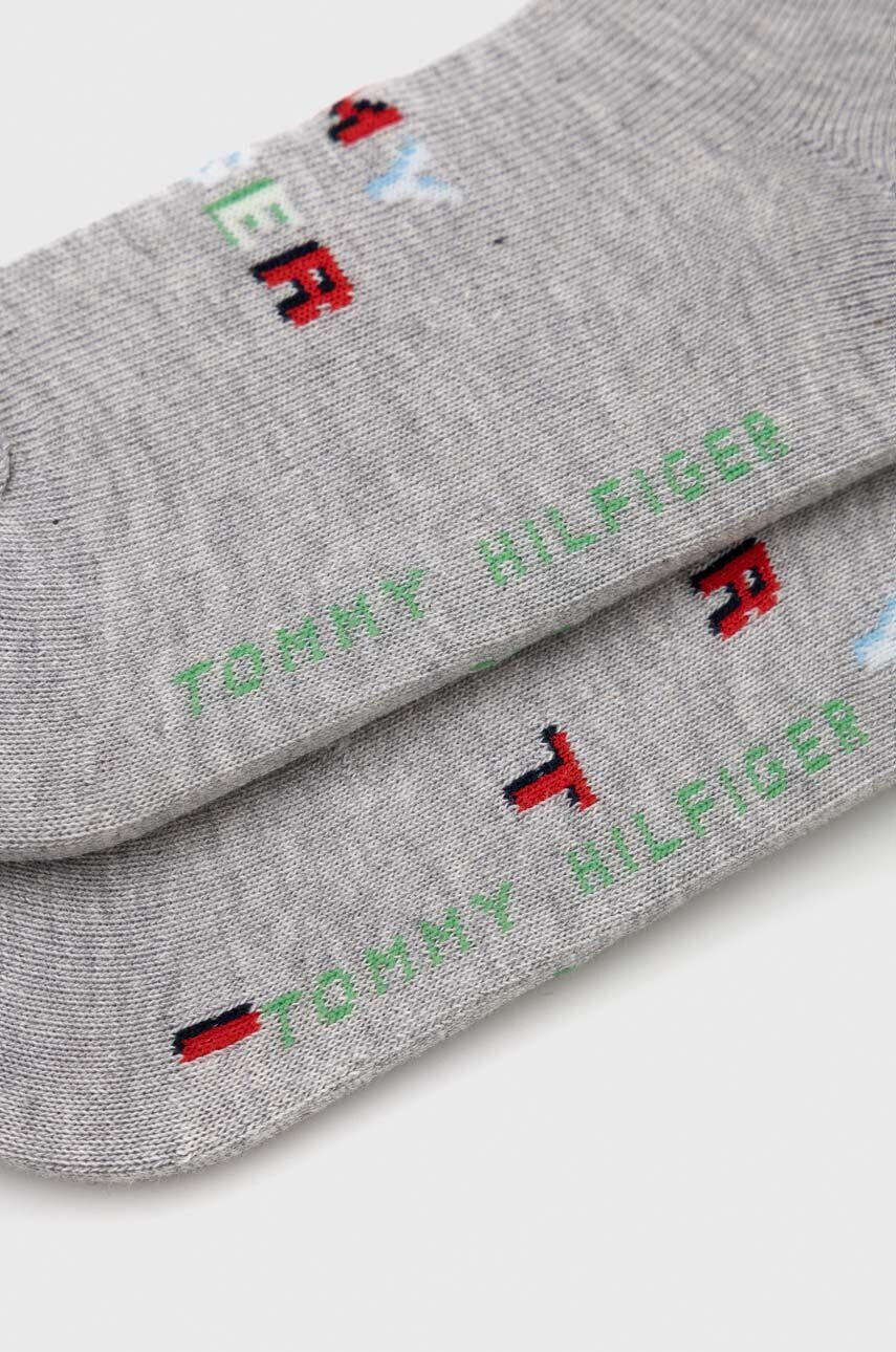 Tommy Hilfiger Detské ponožky 2-pak šedá farba - Pepit.sk