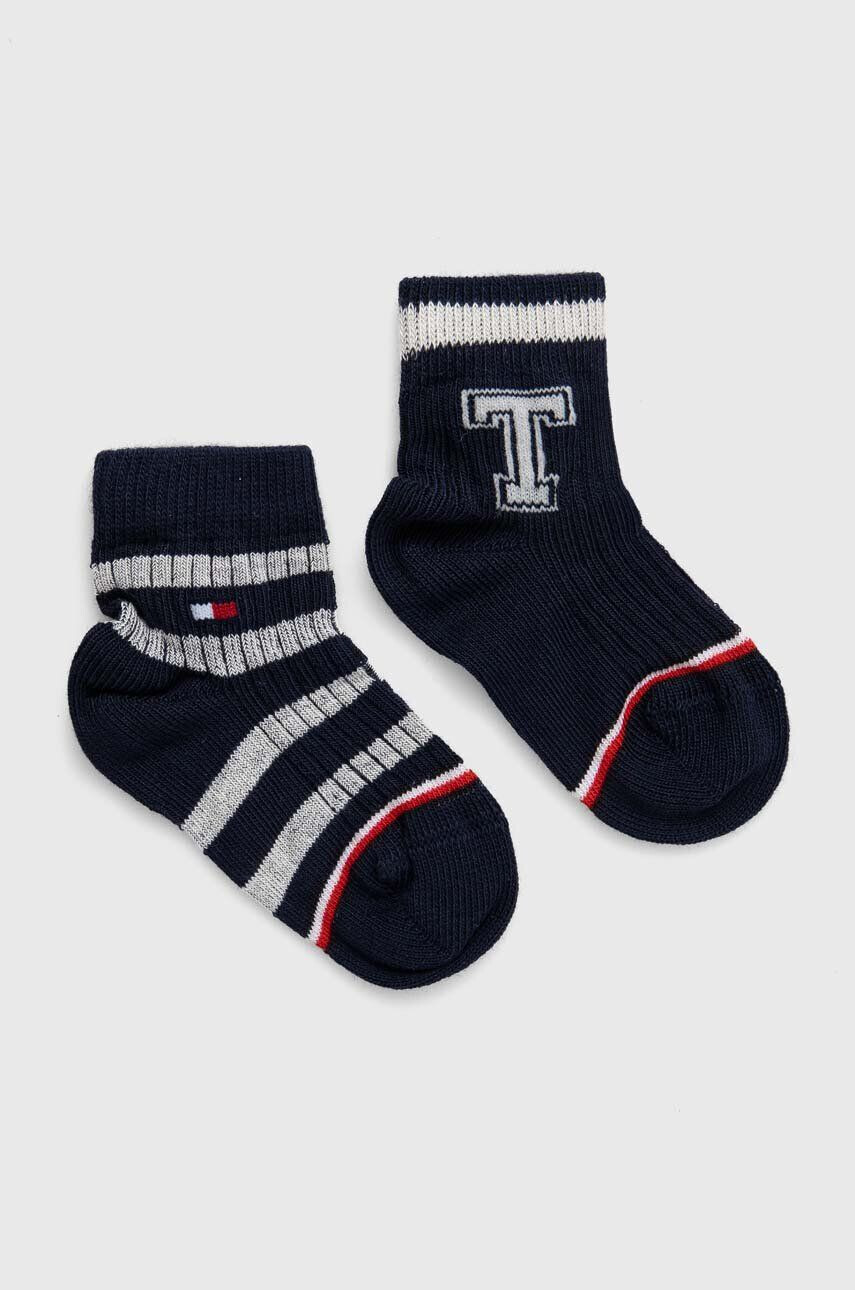 Tommy Hilfiger Detské ponožky 2-pak tmavomodrá farba - Pepit.sk