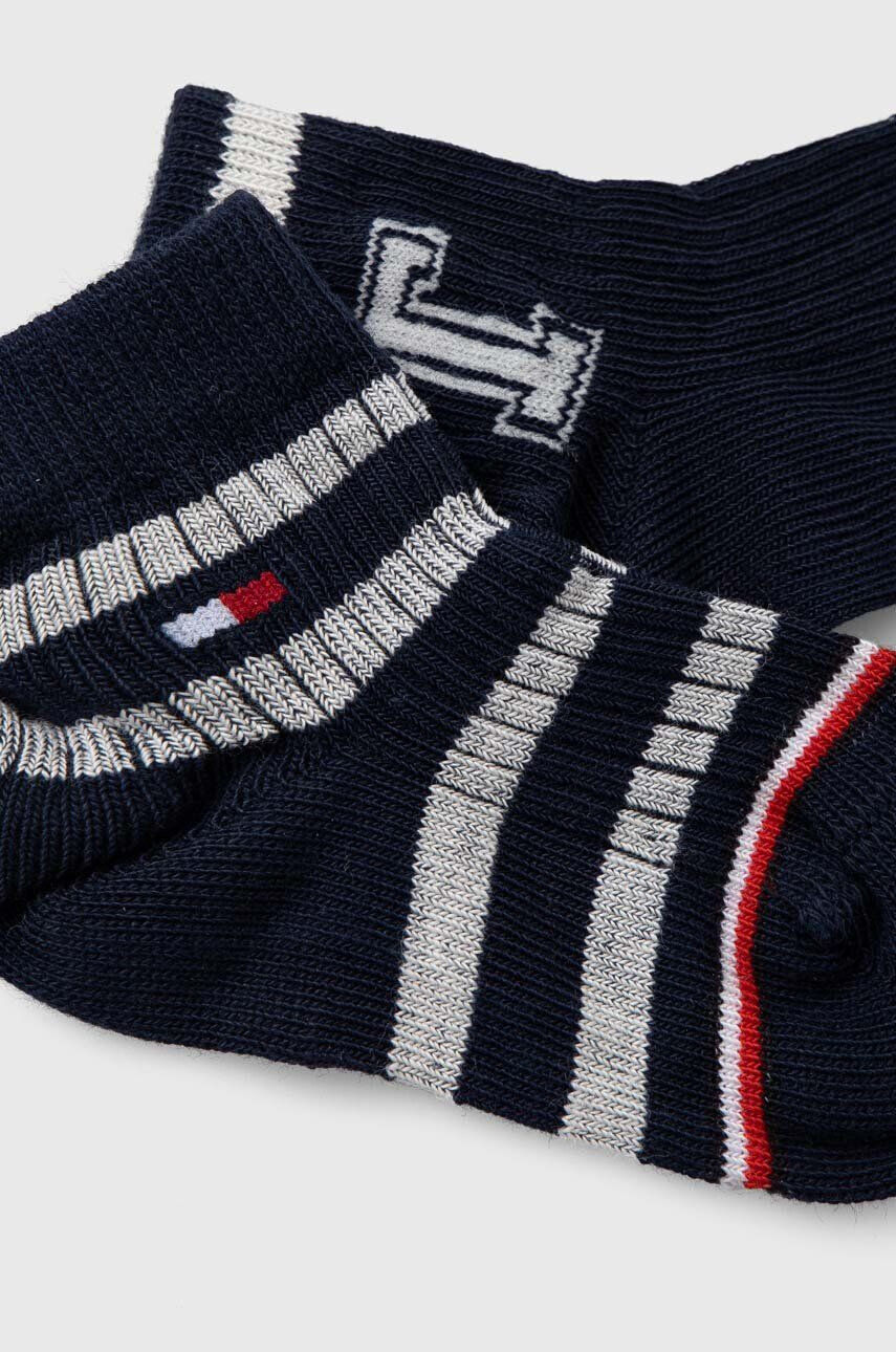 Tommy Hilfiger Detské ponožky 2-pak tmavomodrá farba - Pepit.sk