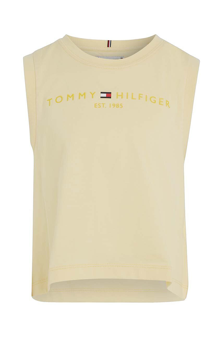 Tommy Hilfiger Detský bavlnený top žltá farba - Pepit.sk