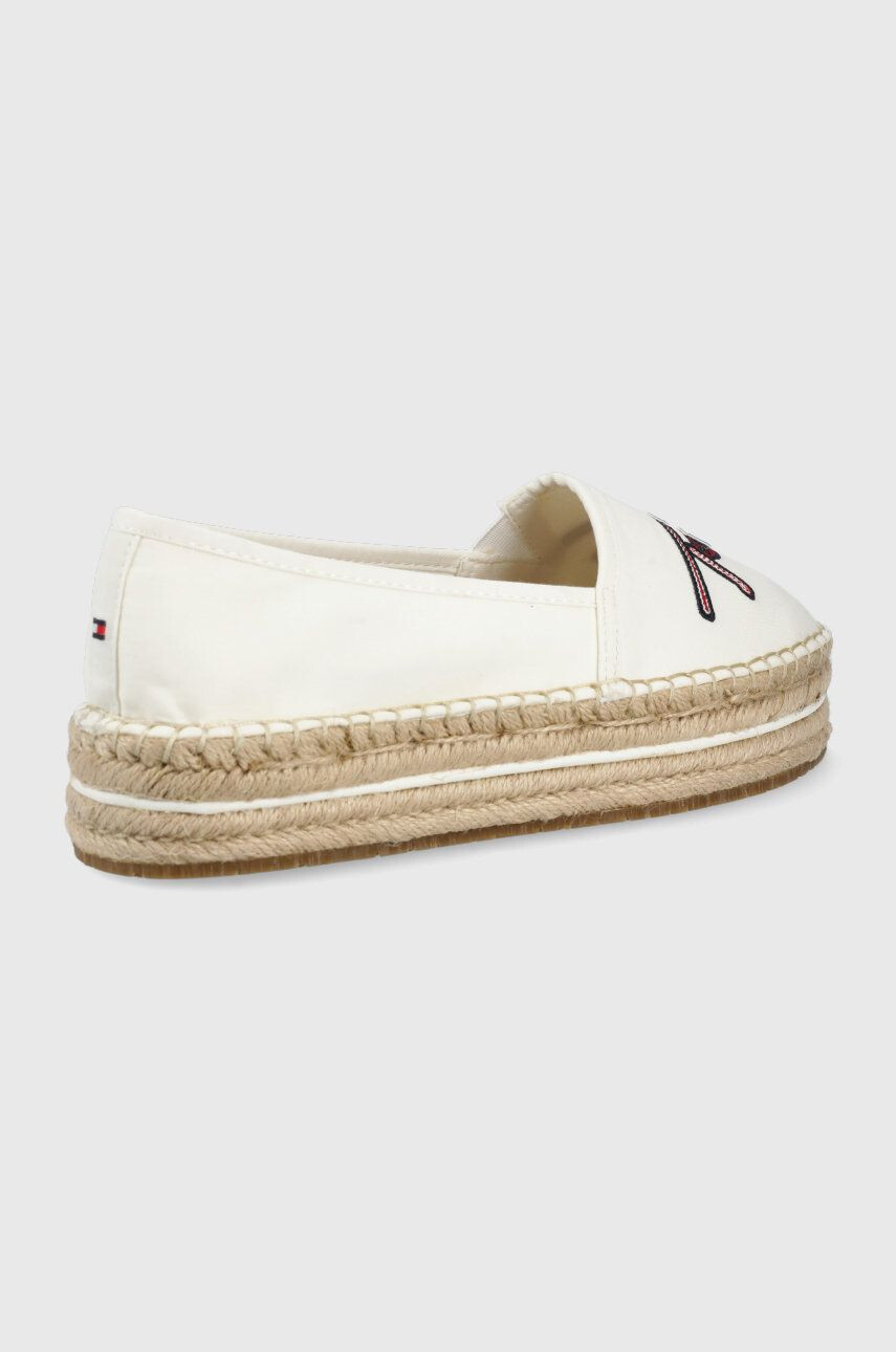 Tommy Hilfiger Espadrilky béžová farba na platforme - Pepit.sk