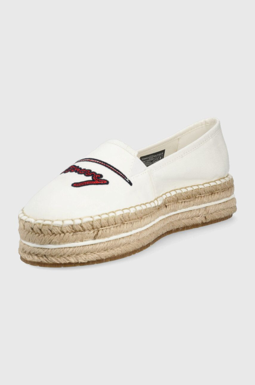 Tommy Hilfiger Espadrilky béžová farba na platforme - Pepit.sk