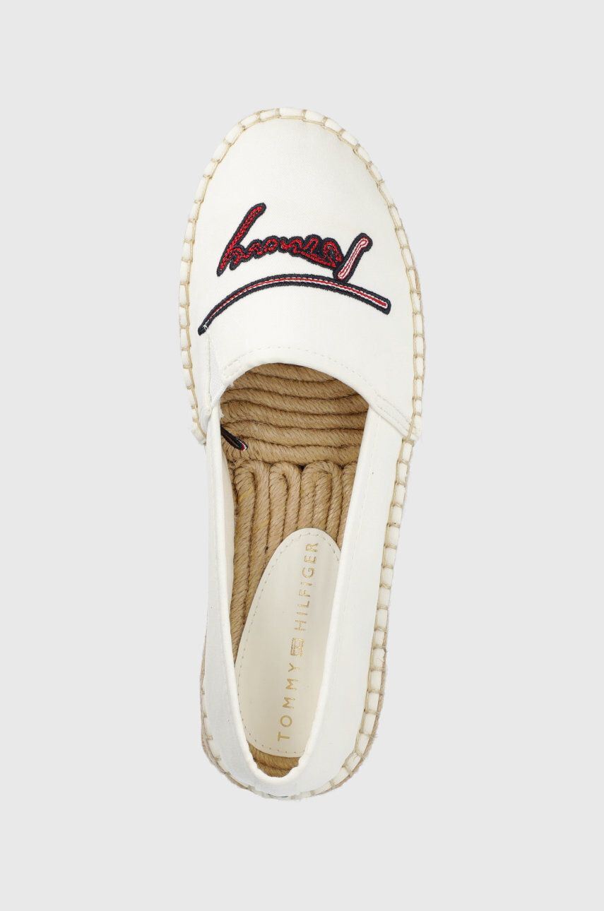 Tommy Hilfiger Espadrilky béžová farba na platforme - Pepit.sk