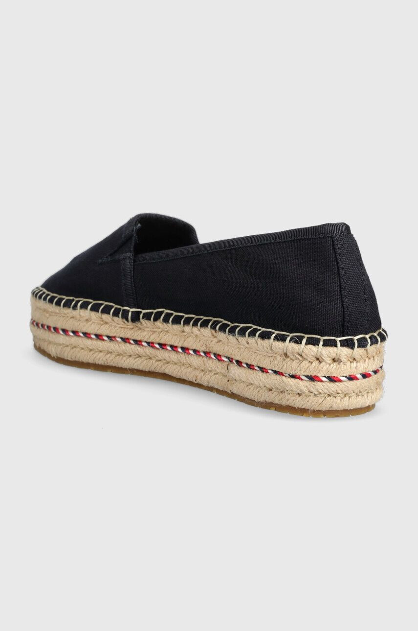 Tommy Hilfiger Espadrilky TH EMBROIDERED FLATFORM tmavomodrá farba na platforme FW0FW07014 - Pepit.sk