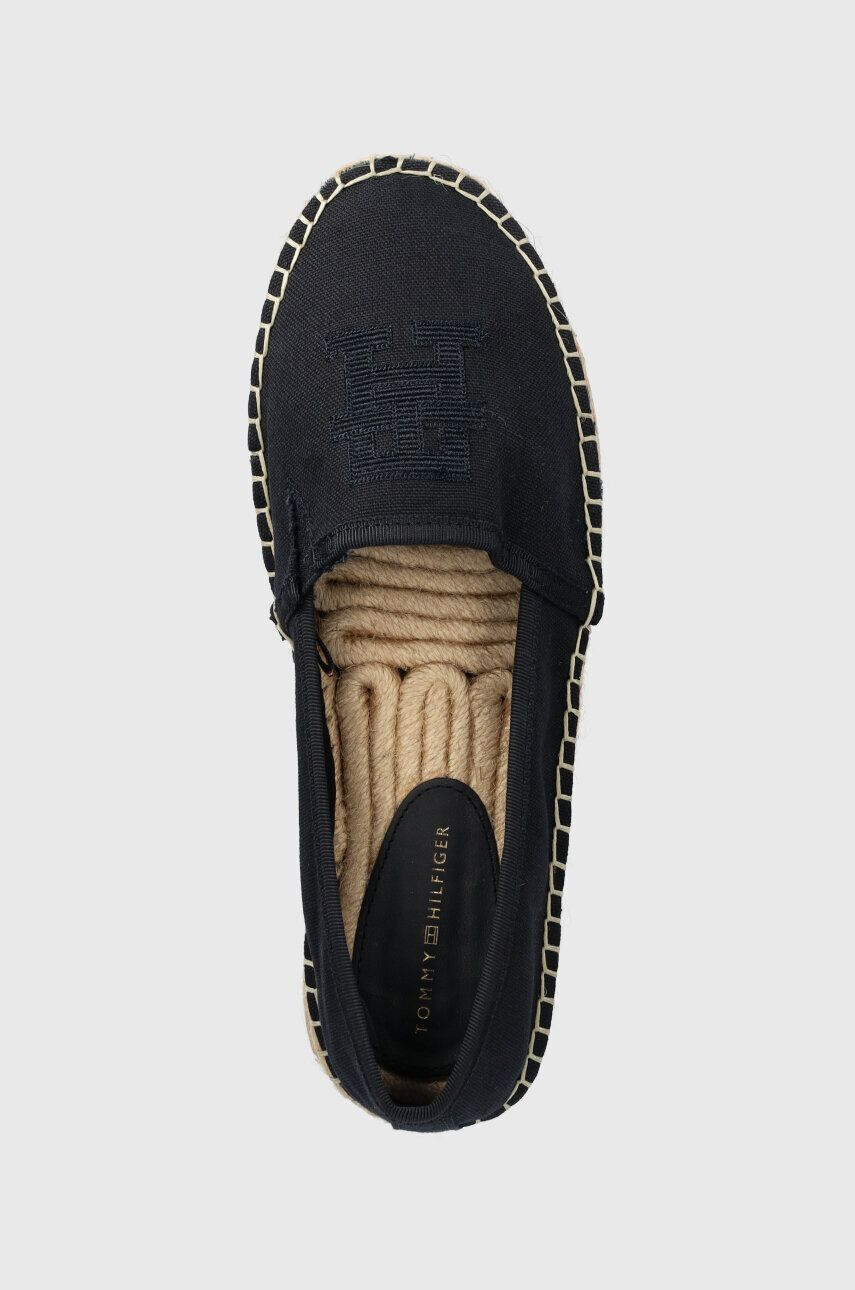 Tommy Hilfiger Espadrilky TH EMBROIDERED FLATFORM tmavomodrá farba na platforme FW0FW07014 - Pepit.sk