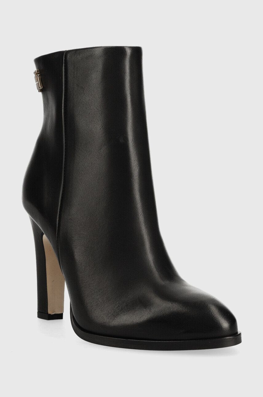 Tommy Hilfiger Kožené členkové topánky High Heel Leather Boot - Pepit.sk