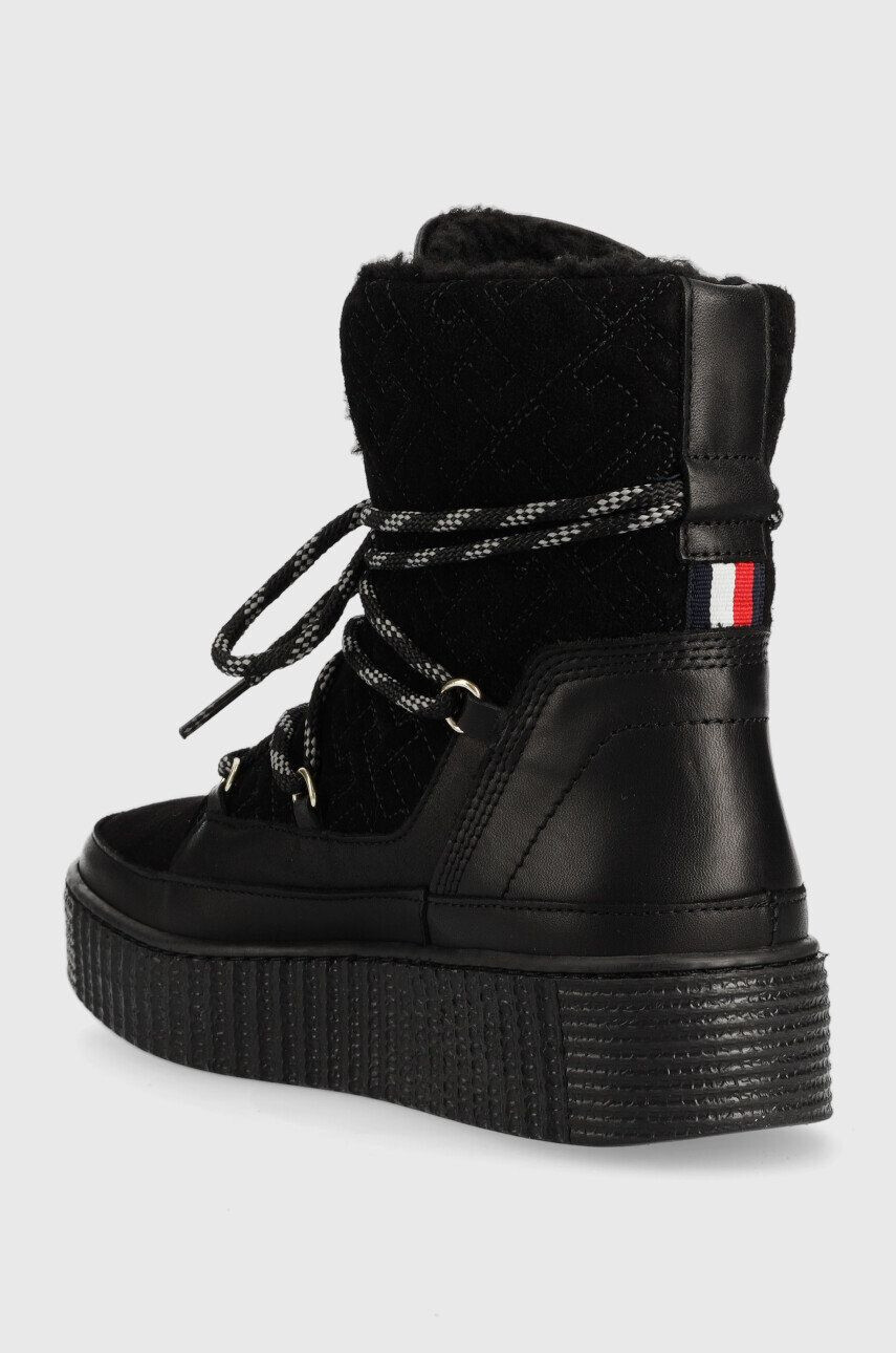 Tommy Hilfiger Kožené snehule FW0FW06852 SNOW BOOT MONOGRAM - Pepit.sk