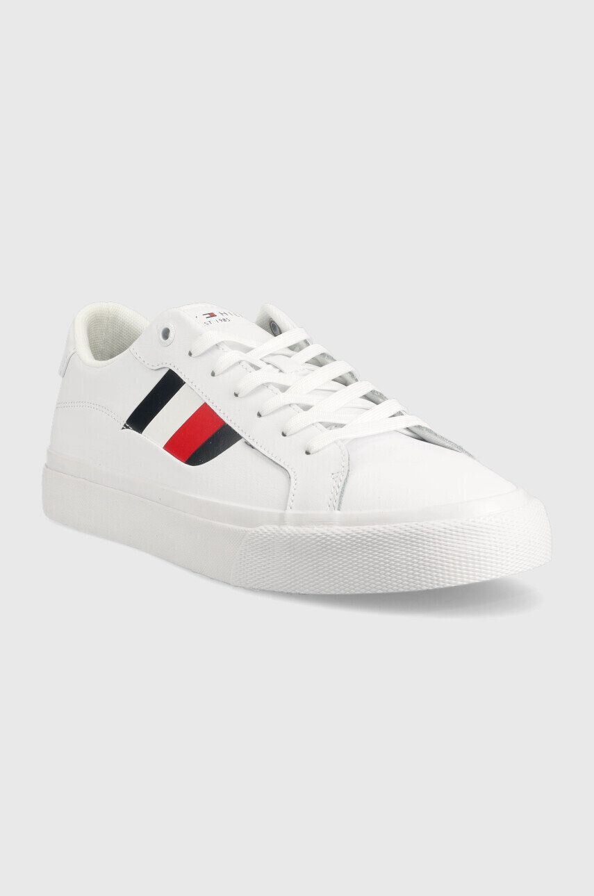 Tommy Hilfiger Kožené tenisky Core Stripes Vulc - Pepit.sk