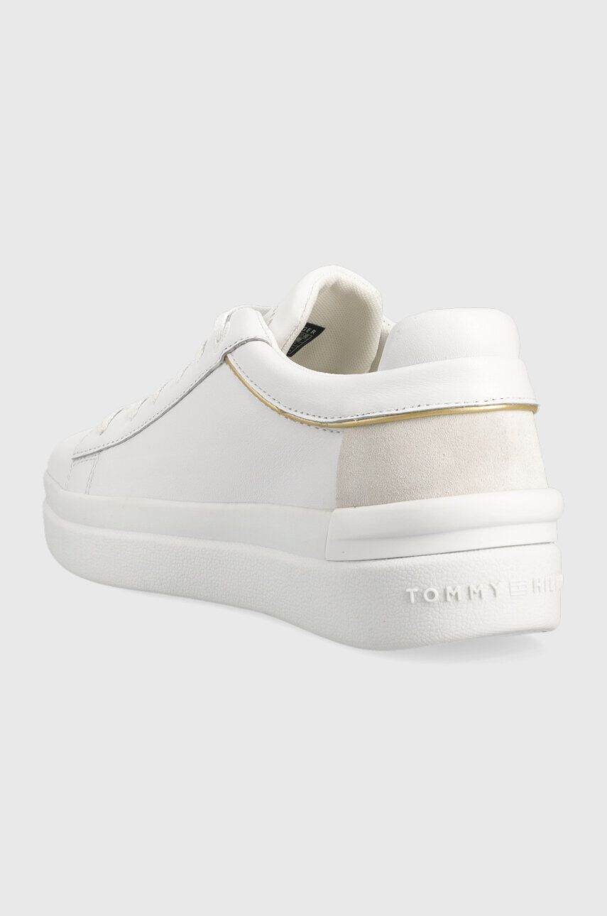 Tommy Hilfiger Kožené tenisky CORP WEBBING COURT biela farba FW0FW07387 - Pepit.sk