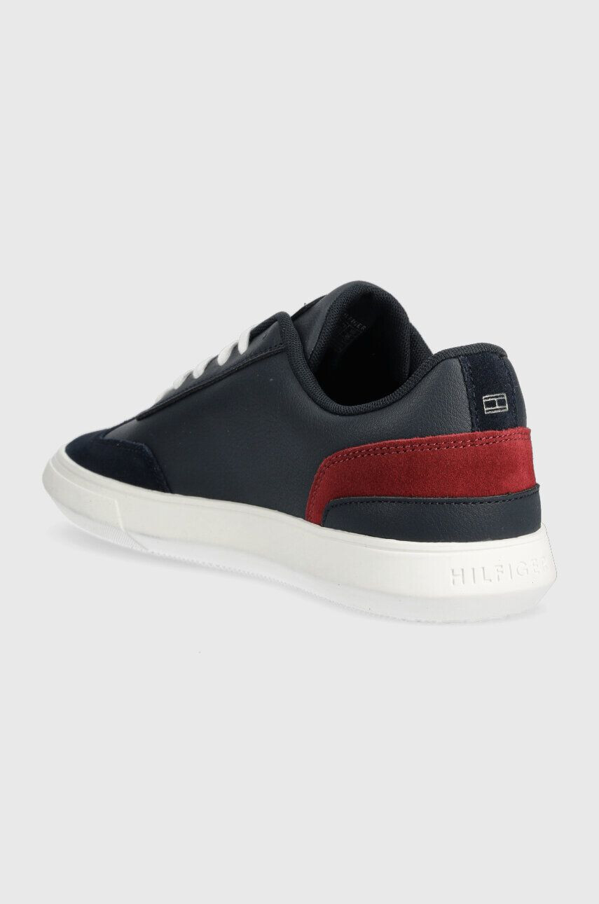 Tommy Hilfiger Kožené tenisky CORPORATE SEASONAL CUP LEATHER tmavomodrá farba FM0FM04491 - Pepit.sk