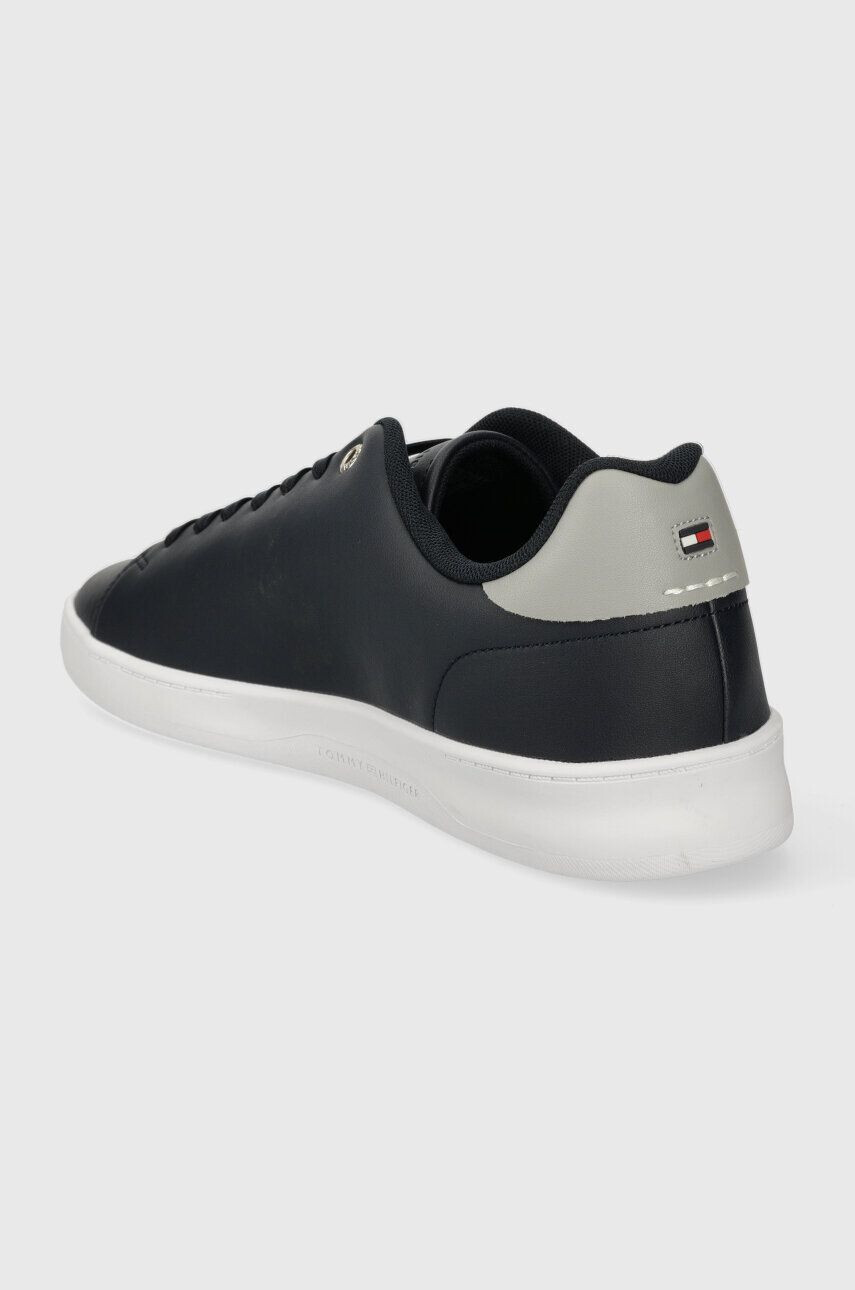 Tommy Hilfiger Kožené tenisky COURT CUP LTH PERF DETAIL tmavomodrá farba FM0FM05038 - Pepit.sk