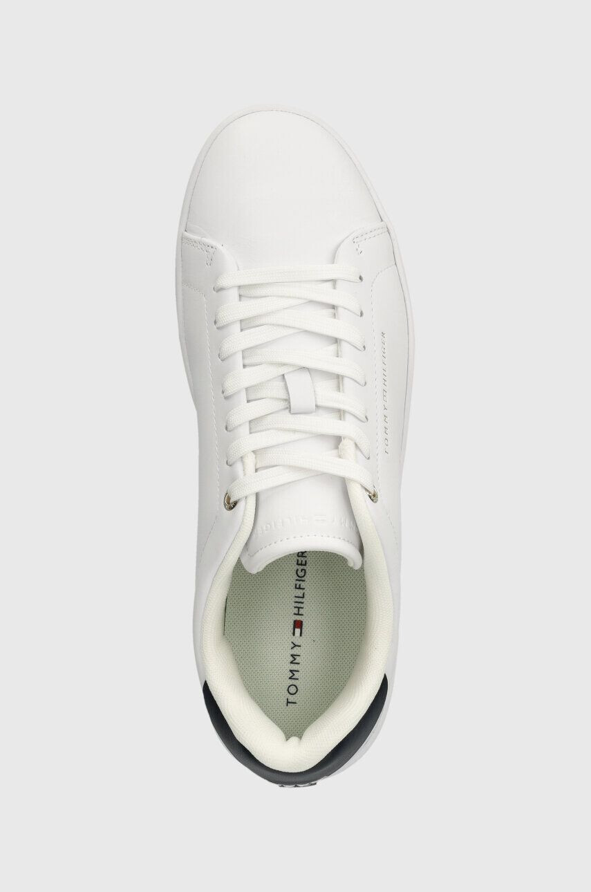 Tommy Hilfiger Kožené tenisky COURT CUPSOLE LEATHER GOLD biela farba FM0FM04829 - Pepit.sk