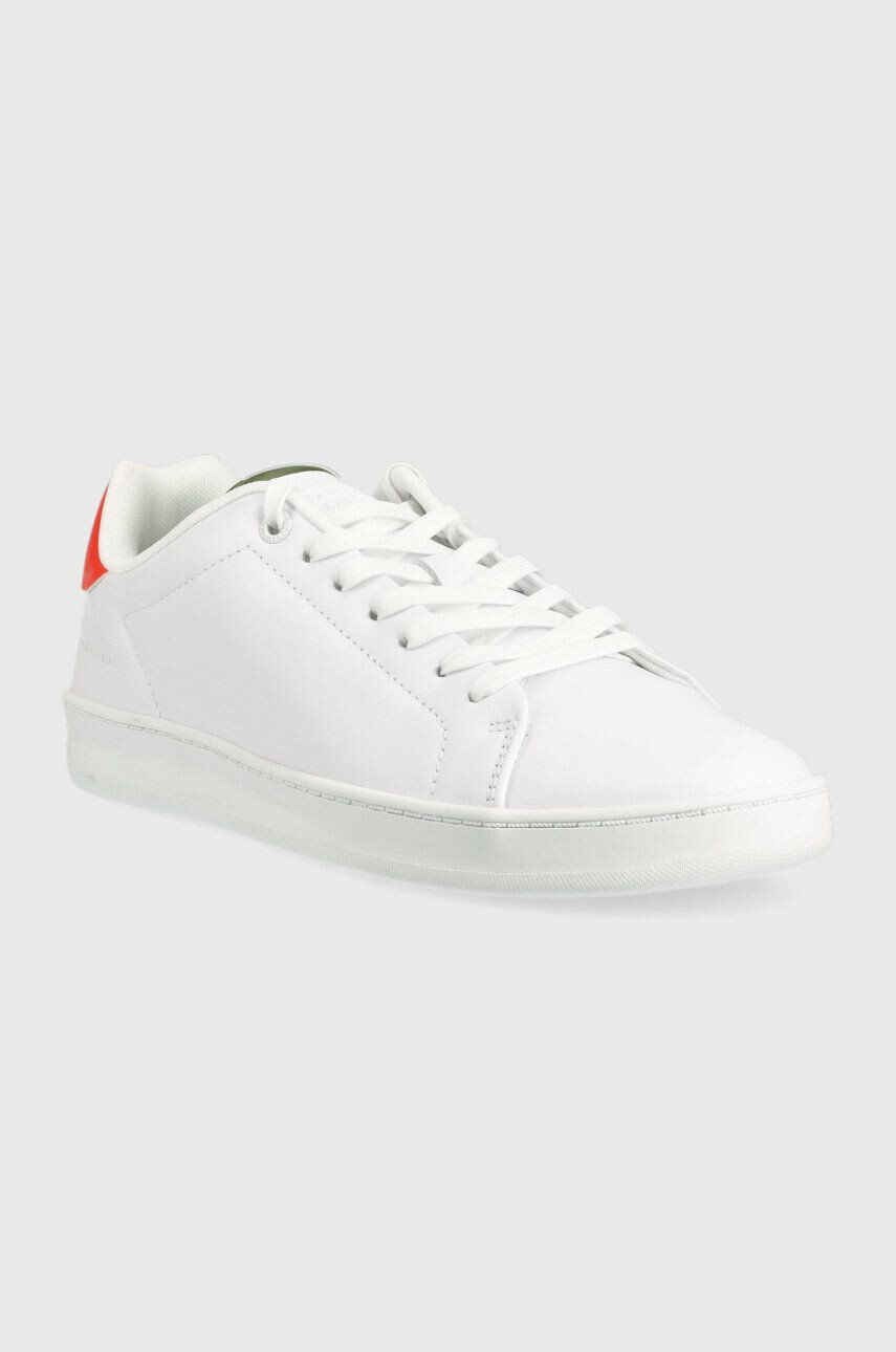 Tommy Hilfiger Kožené tenisky COURT SNEAKER LEATHER CUP tmavomodrá farba - Pepit.sk