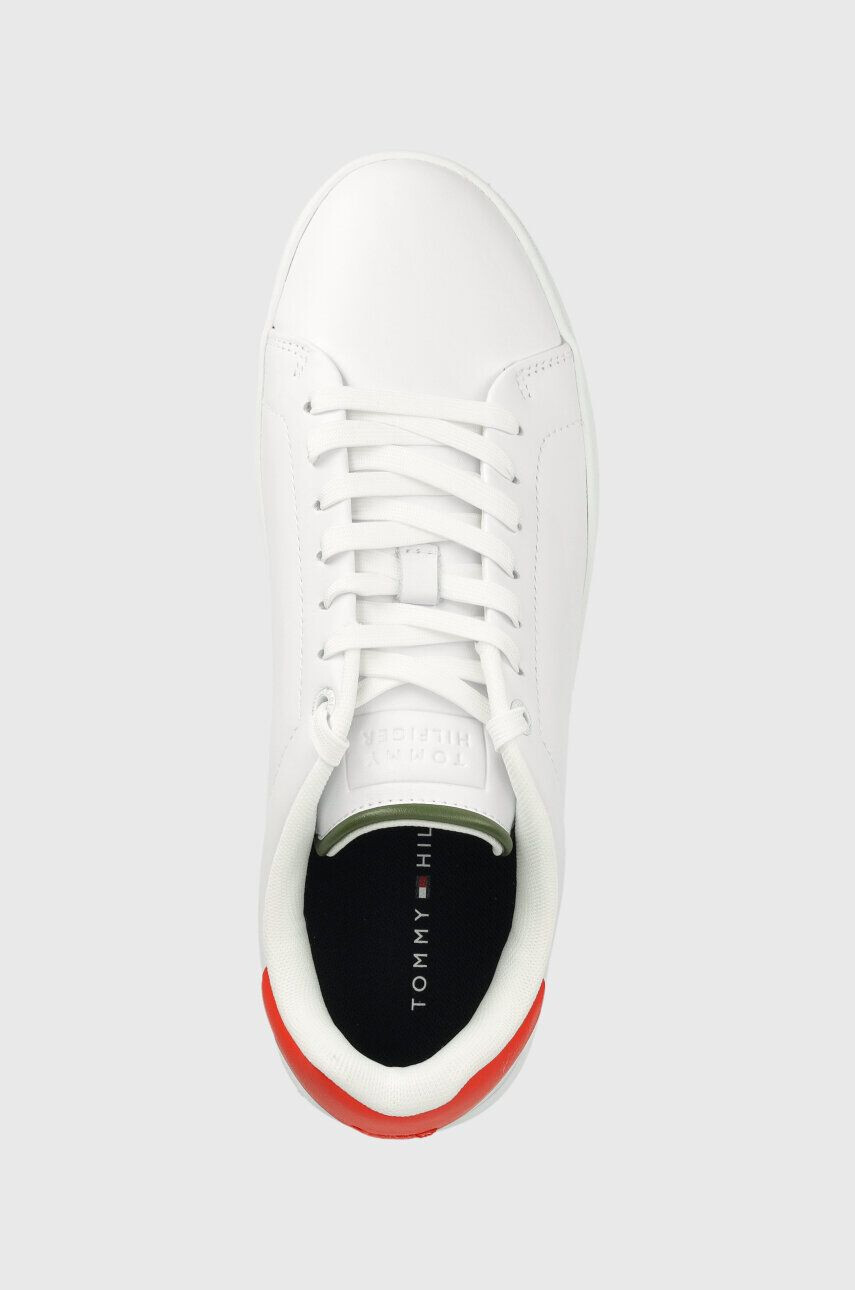 Tommy Hilfiger Kožené tenisky COURT SNEAKER LEATHER CUP tmavomodrá farba - Pepit.sk