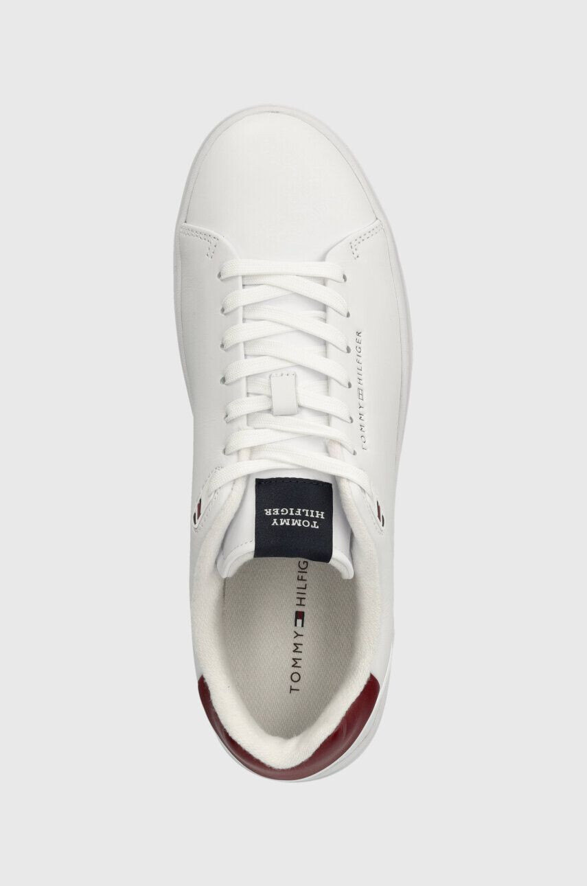 Tommy Hilfiger Kožené tenisky COURT THICK CUPSOLE LEATHER biela farba FM0FM04830 - Pepit.sk