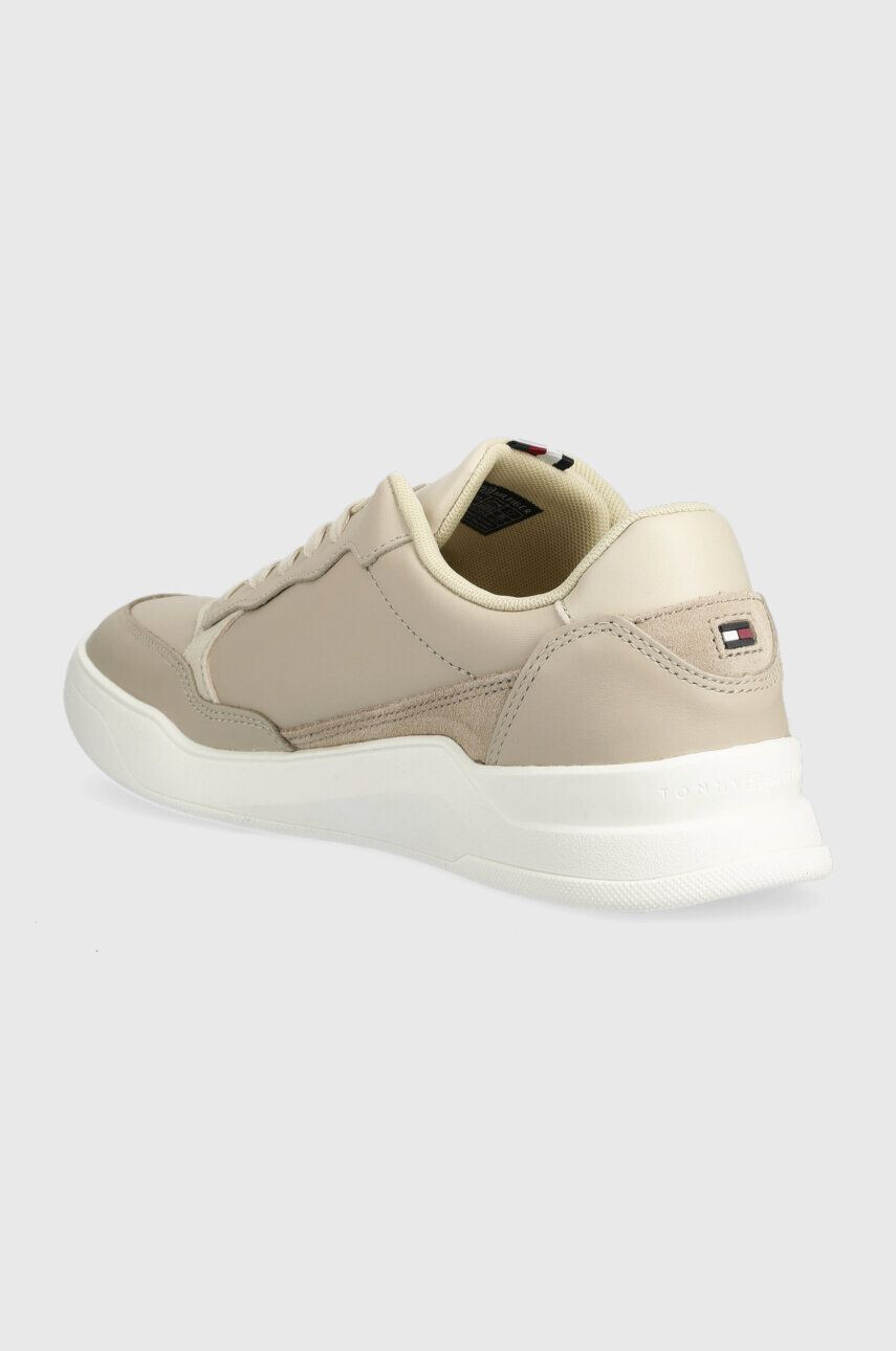 Tommy Hilfiger Kožené tenisky ELEVATED CUPSOLE LEATHER béžová farba FM0FM04490 - Pepit.sk