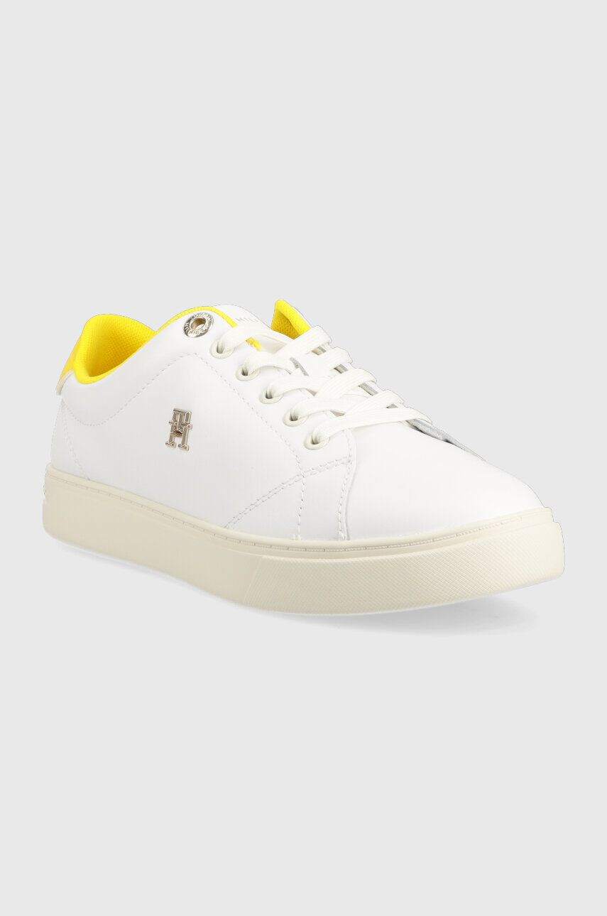 Tommy Hilfiger Kožené tenisky ELEVATED ESSENTIAL COURT SNEAKER biela farba FW0FW07377 - Pepit.sk