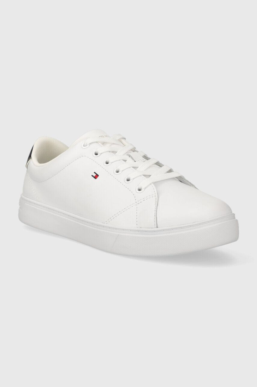 Tommy Hilfiger Kožené tenisky ESSENTIAL COURT SNEAKER biela farba FW0FW07427 - Pepit.sk