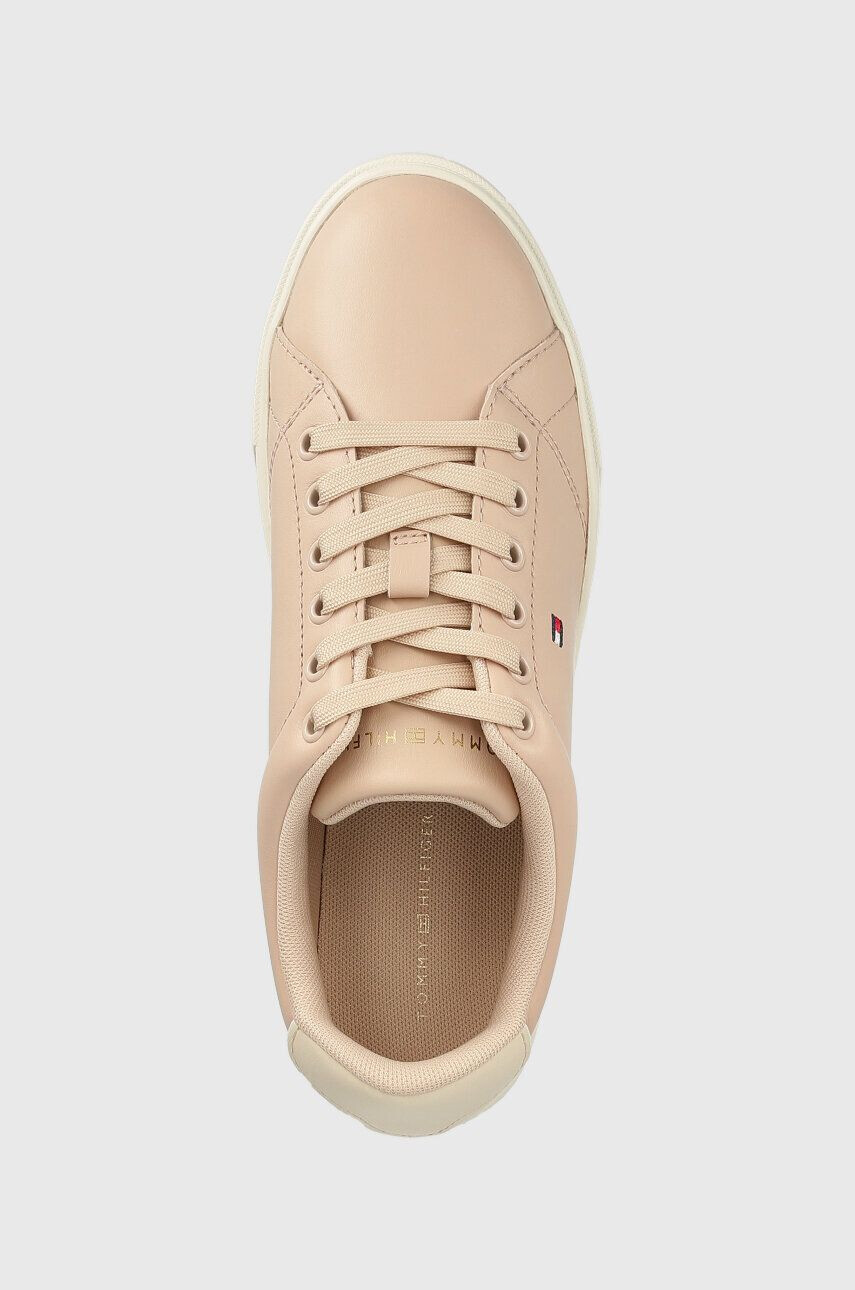 Tommy Hilfiger Kožené tenisky ESSENTIAL COURT SNEAKER béžová farba FW0FW07427 - Pepit.sk